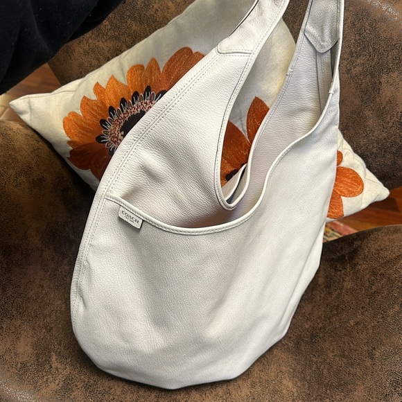 Coach white leather sling hobo - traded with a “friend”  (Style Number 27925) - Picture 7 of 16